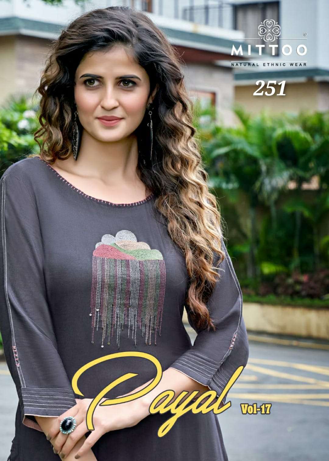 HEAVYY RAYON KURTI WITH HANDWORK & EMBOIDERY BY MITTOO - PAYAL VOL. 17 