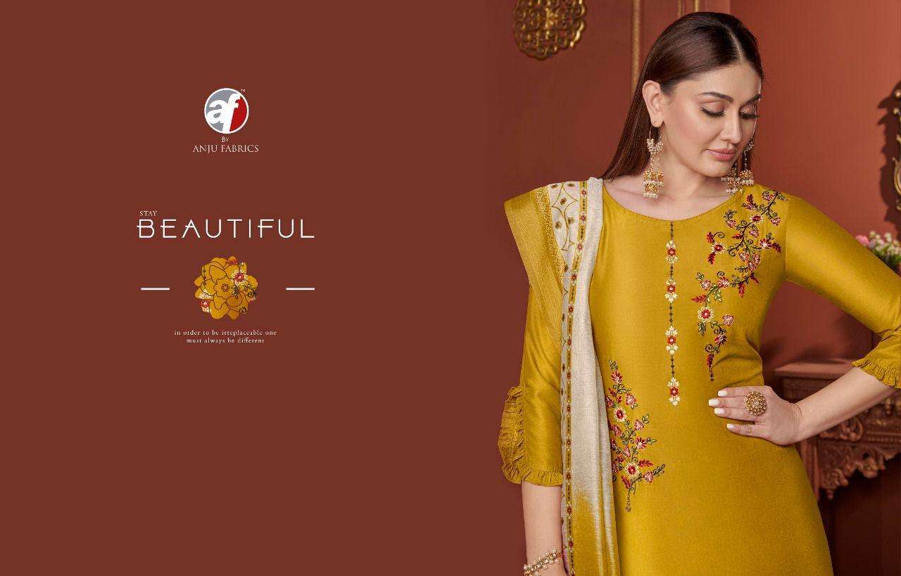 MASLIN KURTI WITH PANT AND DUPATTA BY AF - MANNAT VOL. 3