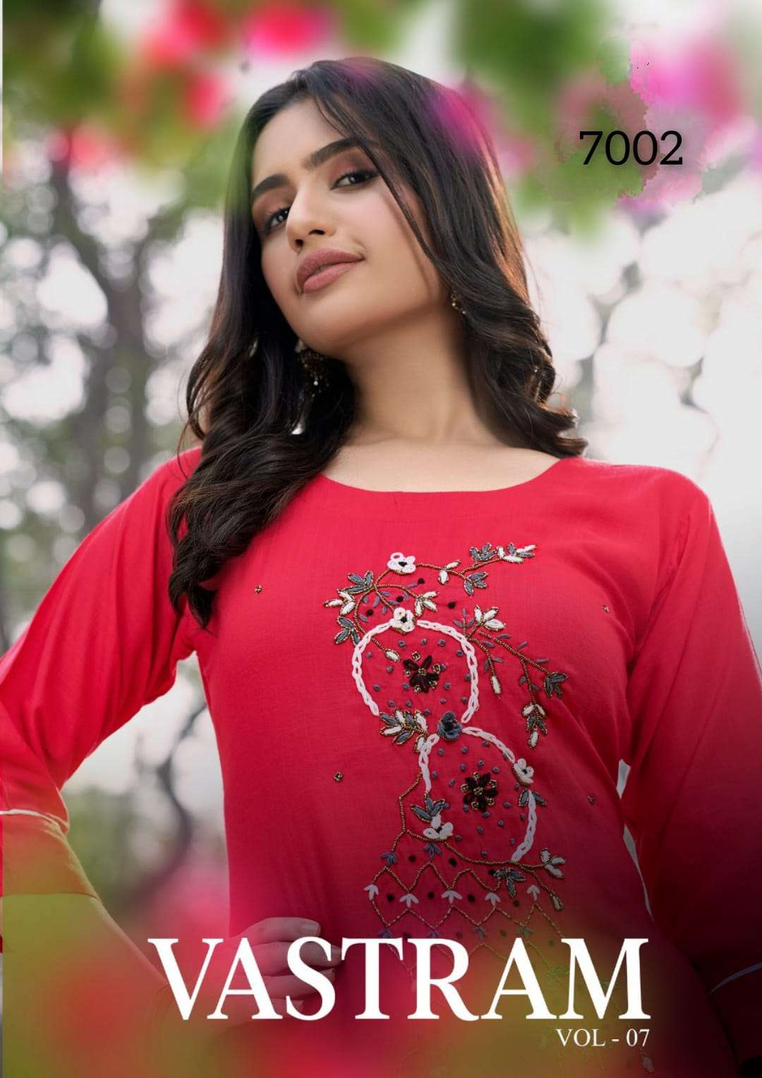 14KG RAYON WITH KHATLI WORK KURTI BY PARRA STUDIO - VASTRAM VOL 7