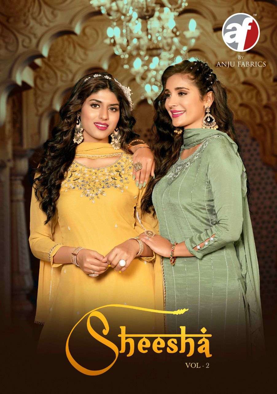 AF HEAVY JORJATT KURTI WITH SHARARA & DUPATTA - SHEESHA  VOL-2