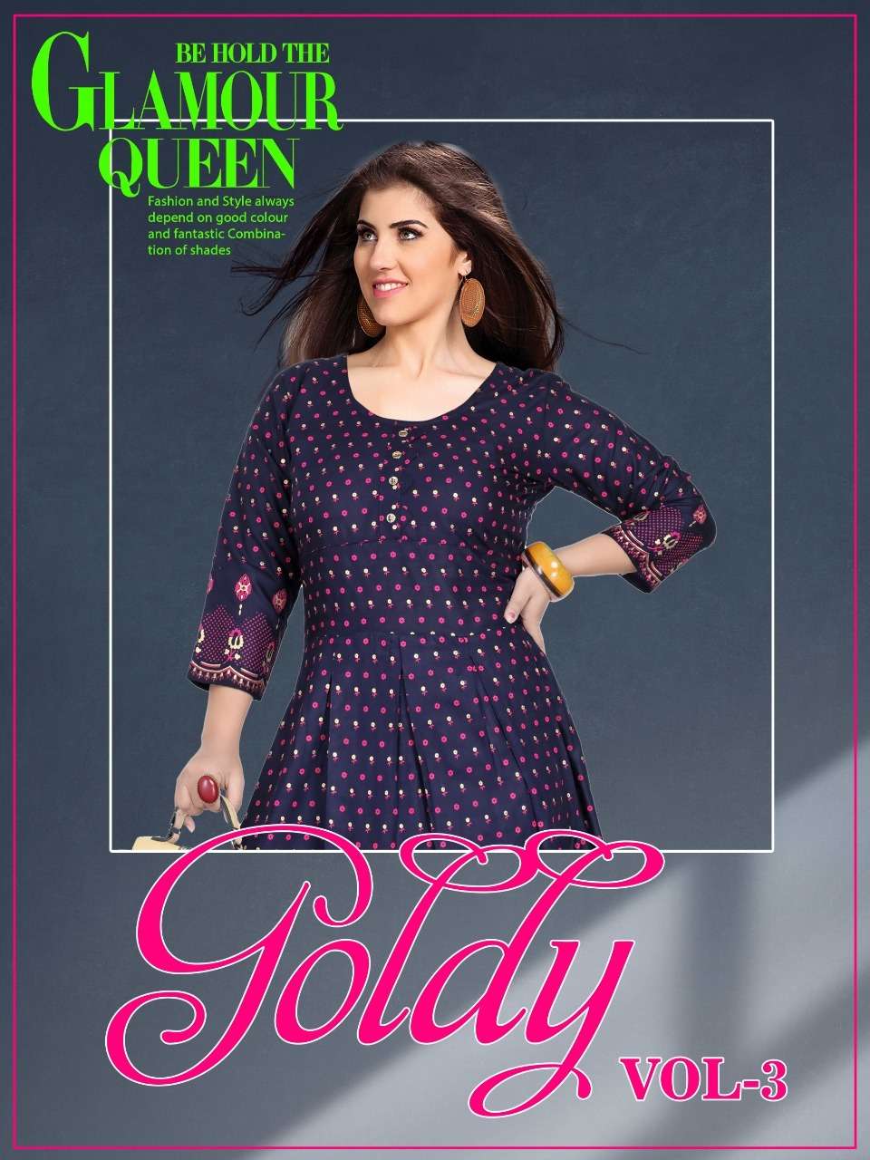 GOLDY VOL 3 RAYON FOIL PRINT A LINE KURTI BY S3 FOREVER BRAND WHOLESALER AND DEALER