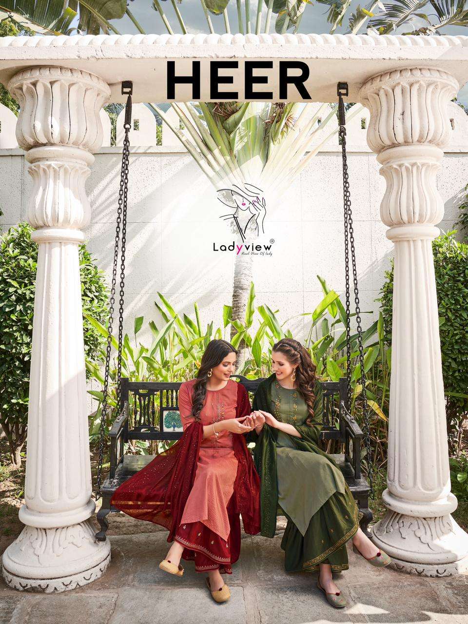 HEER KURTI SHARARA DUPATTA BY LADY VIEW BRAND WHOLESALER AND DEALER