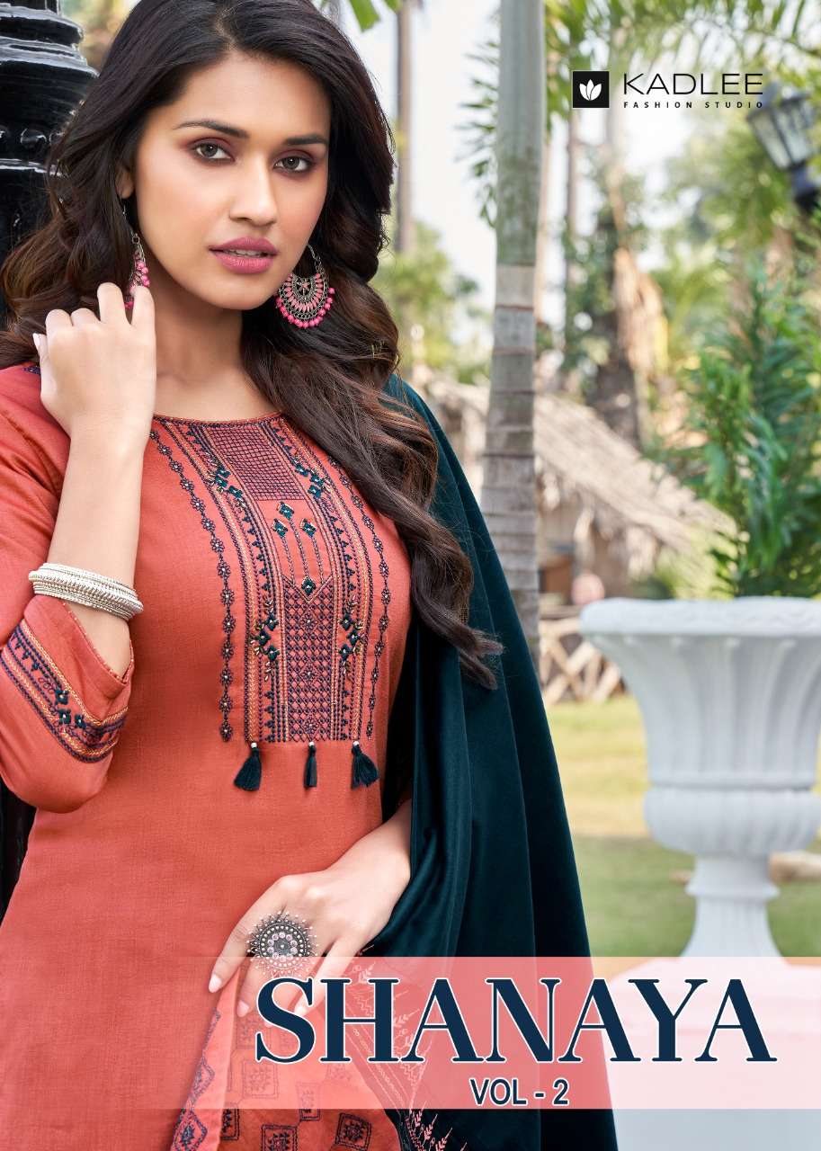 KADLEE - HANDWORK & EMBROIDERY KURTI WITH PANT AND DUPATTA - SHANAYA VOl 2