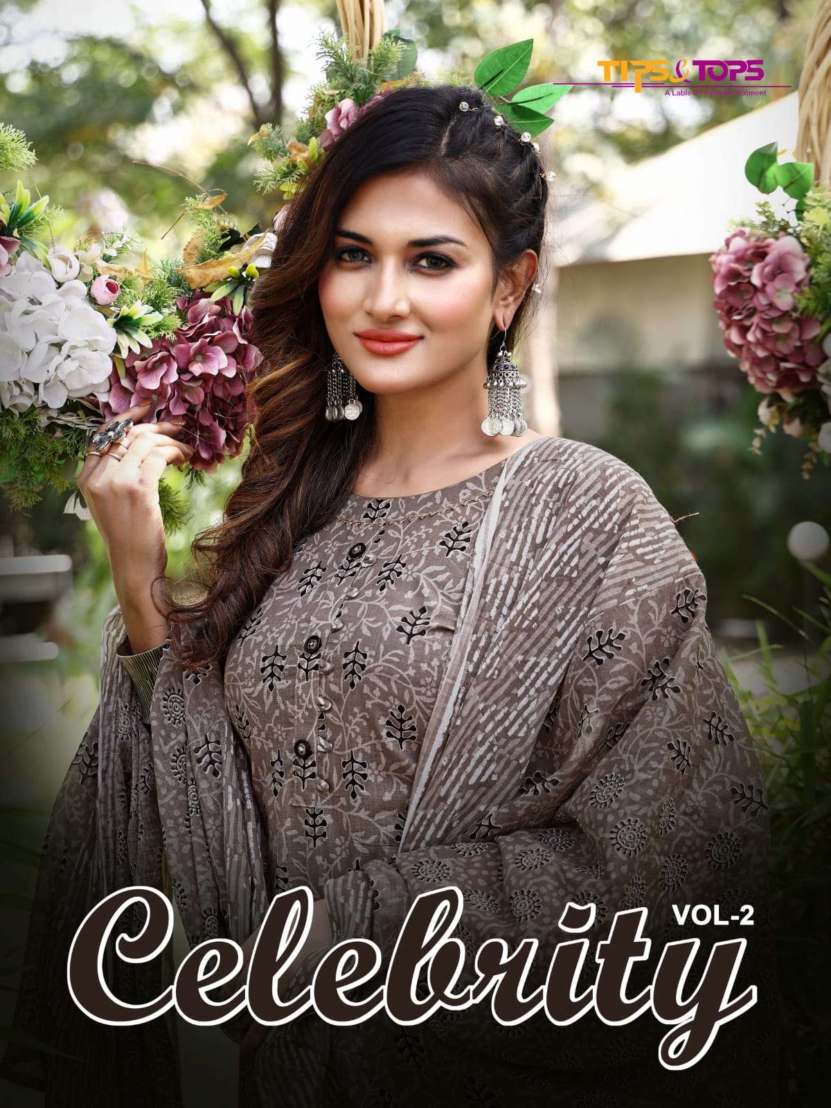 CELEBRITY VOL 02 BY TIPS & TOPS BRAND FANCY COTTON PRINTED KURTI WITH COTTON PANT AND MUL COTTON DUP...