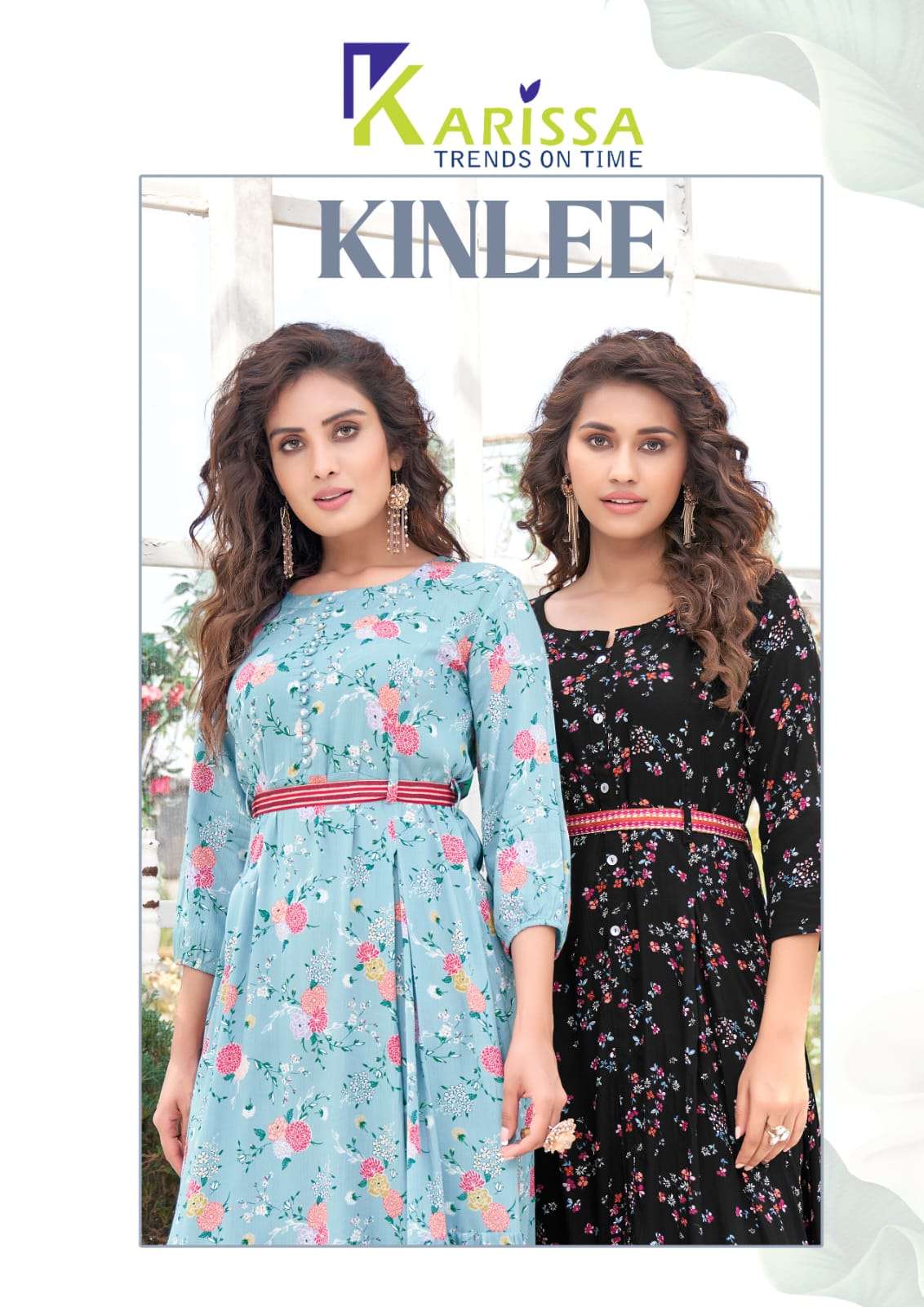 KINLEE BY KARISSA BRAND RAYON A-LINE KURTI WITH BELT WHOLESALER AND DEALER