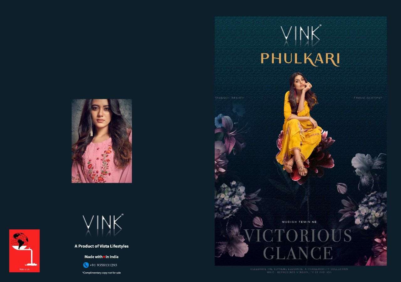 PHULKARI BY VINK BRAND GEORGETTE HANDWORK KURTI WITH EMBROIDERED SANTOON PANT &  DIGITAL DUPATTA WHO...