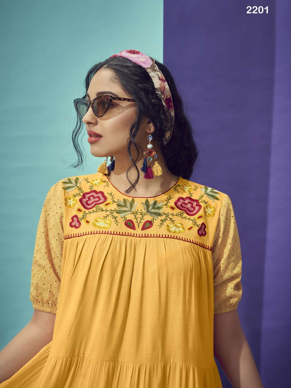 TOPS VOL-22 BY S3FOREVER BRAND RAYON EMBROIDERY AND SCHIFFLI WORK KURTI WHOLESALER AND DEALER