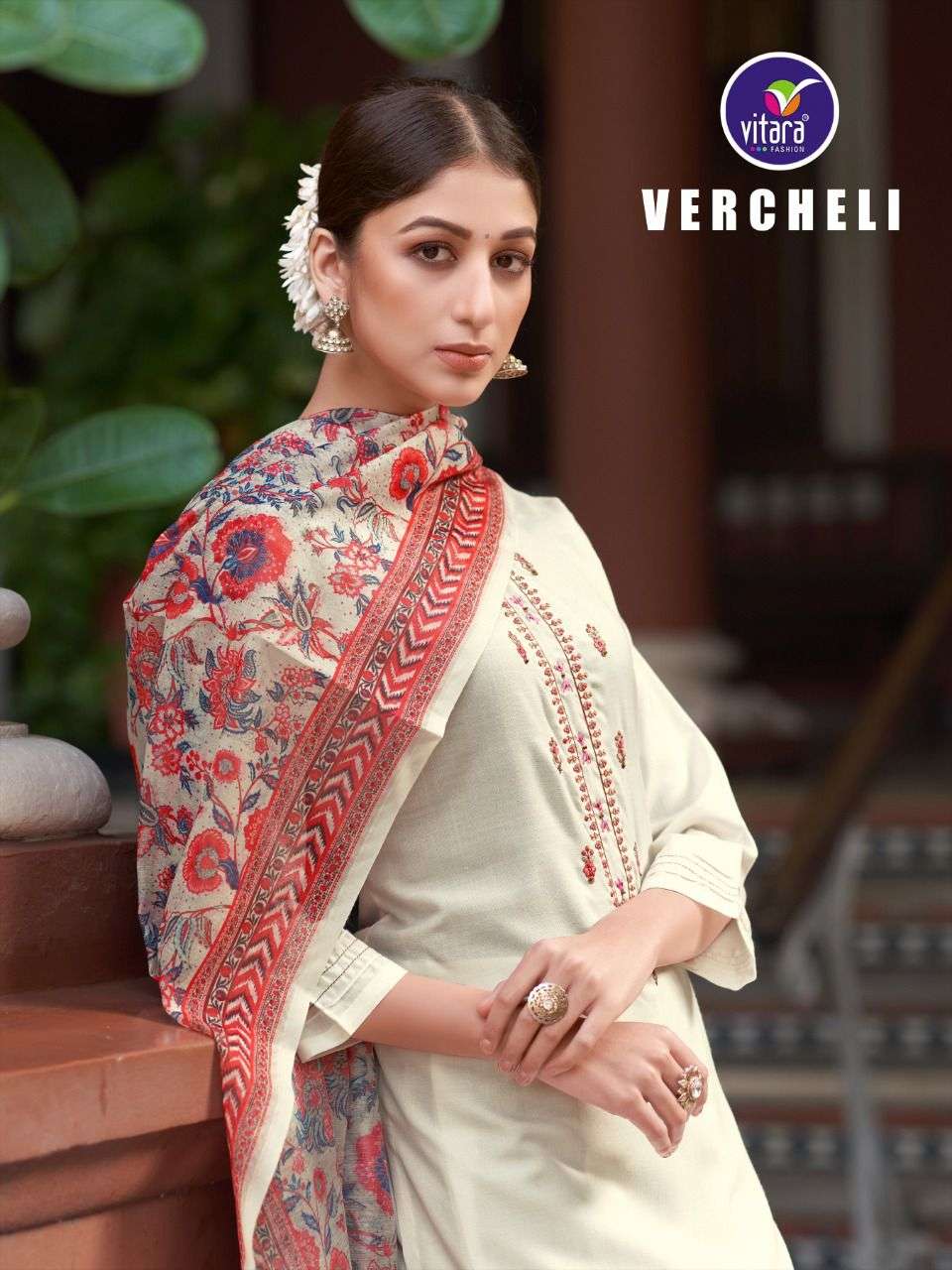 VERCHELI BY VIARA FASHION BRAND MAGIC SLUB WITH EMBROIDERY KURTI WITH MAGIC PANT & CHANDERI DIGITAL ...