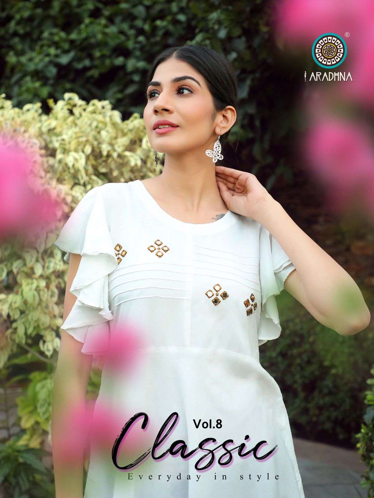 CLASSIC VOL 8 BY ARADHNA BRAND 14KG RAYON WITH EMBROIDERY WORK TOP WHOLESALER AND DEALER