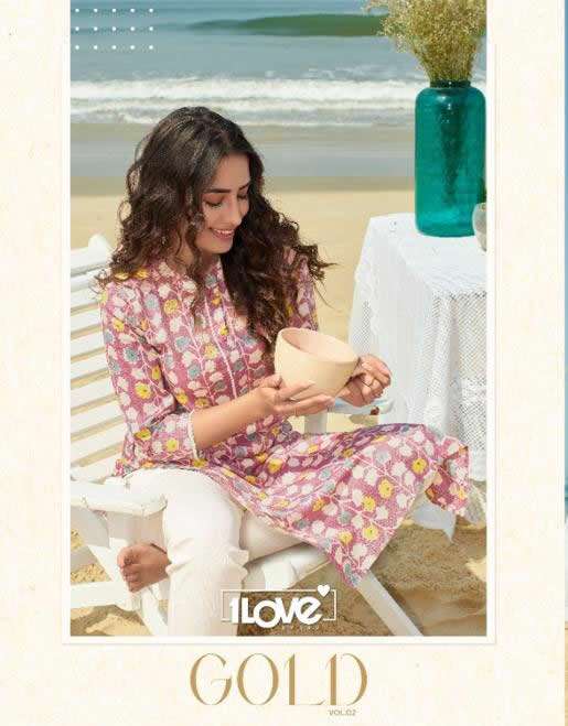  GOLD BY S4U 1LOVE BRAND PREMIUM RAYON WITH THERD WORK PRINTED KURTI WHOLESALER AND DEALER