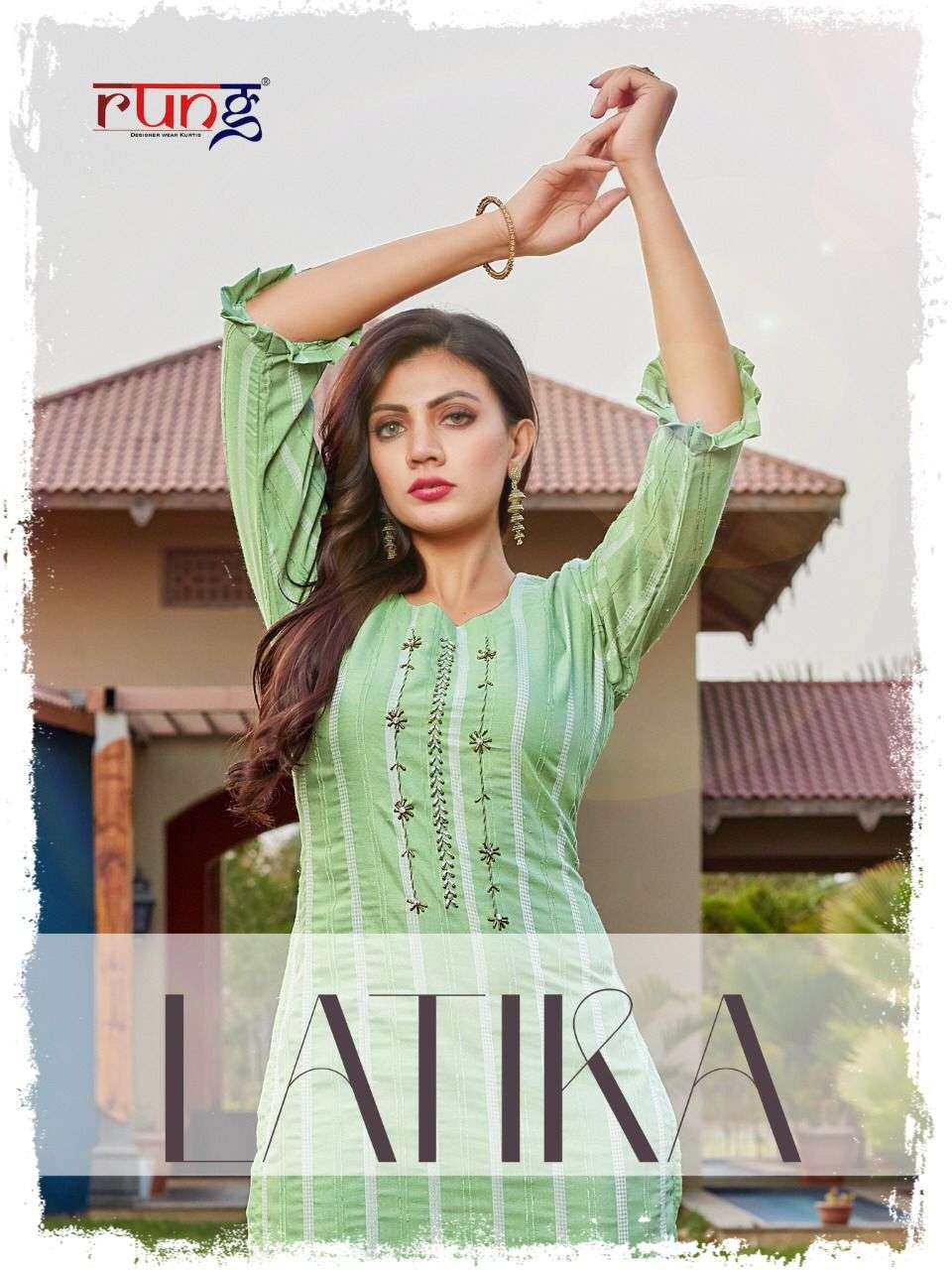 RUNG - LATIKA - HEAVY STAR LINING STRAIGHT KURTI - S3FOREVER GUJARAT WHOLESALER AND DEALER