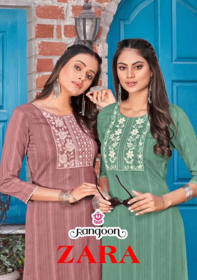 ZAARA BY RANGOON BRAND PURE COTTON KURTI WITH EMBROIDERY AND KHATLI HAND WORK BY S3FOREVER  GUJARAT ...