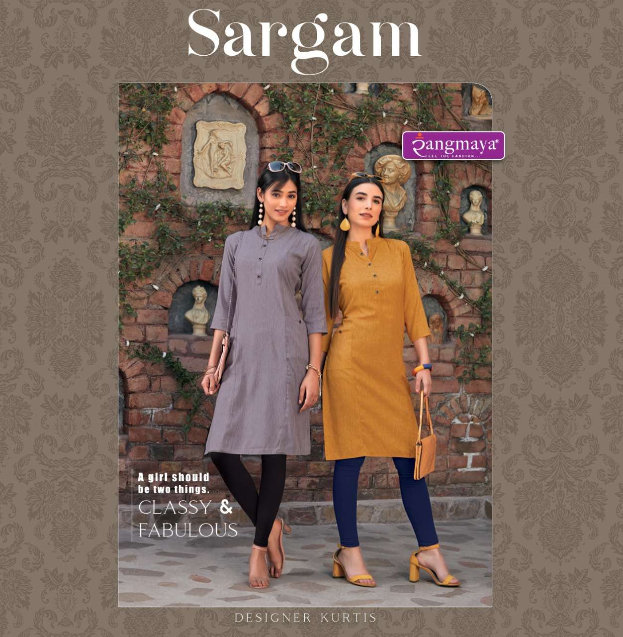 SARGAM BY RANGMAYA BRAND RAYON LIQUID KURTI WITH POCKET WHOLESALER AND DEALER