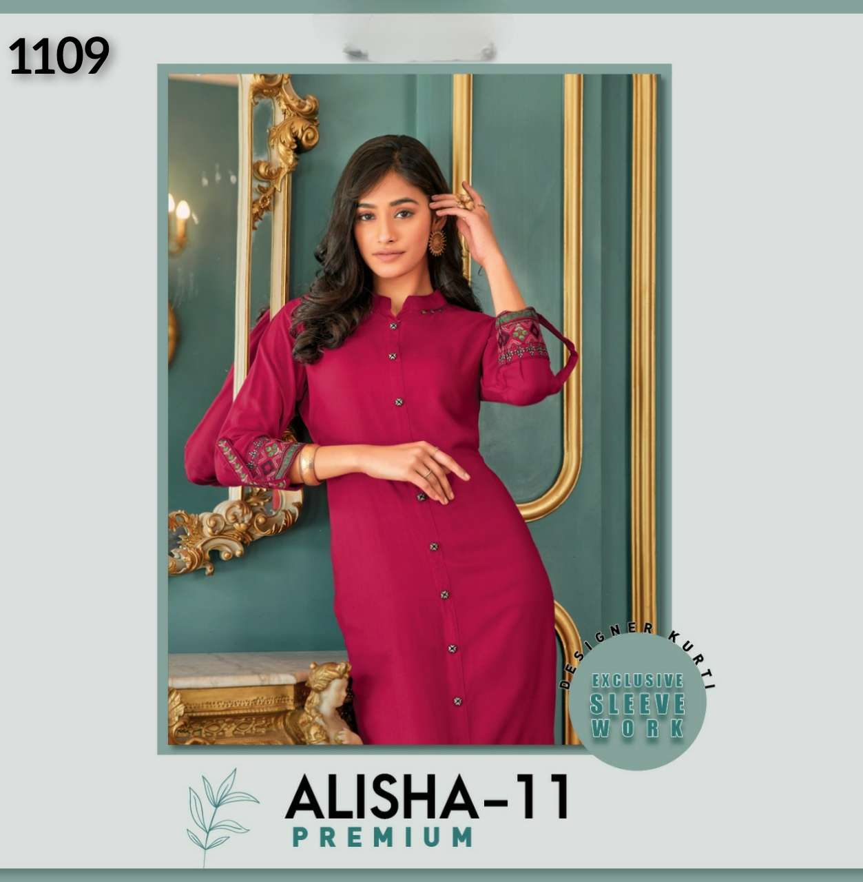 ALISH PREMIUM-11 BY S3FOREVER BRAND RAYON SLUB PLAN BUTTON A LINE KURTI WHOLESALER AND DEALER