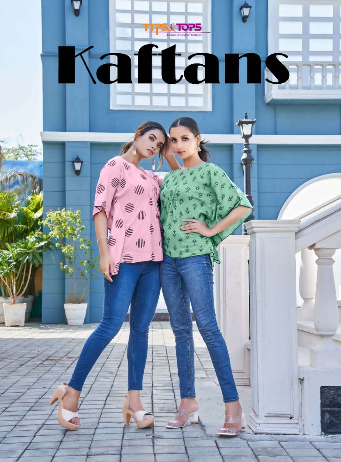 KAFTANS BY TIPS & TOPS BRAND HEAVY RAYON SLUB WITH CLASSY PRINT FANCY  KAFTAN PATTERN TOP WHOLESALE ...