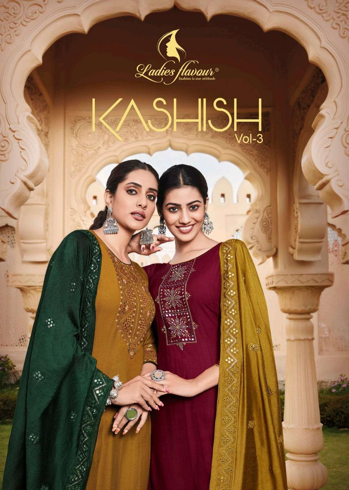 KASHISH VOL 3 BY LADIES FLAVOUR BRAND PURE RAYON WEAVING HEAVY EMBROIDERY AND MIRROR WORK KURTI WITH...