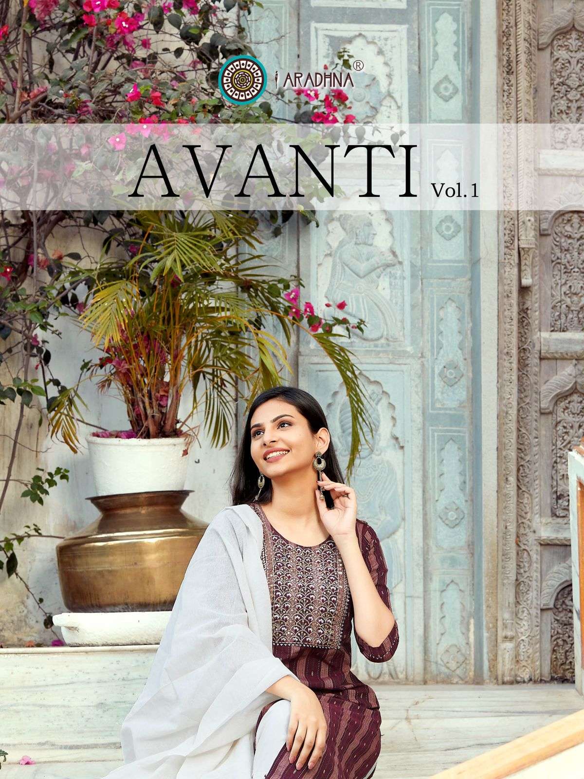 AVANTI VOL 1 BY ARADHNA BRAND WEAVED COTTON WITH EMBROIDERY WORK KURTI WITH COTTON FLEX PANT AND FAN...