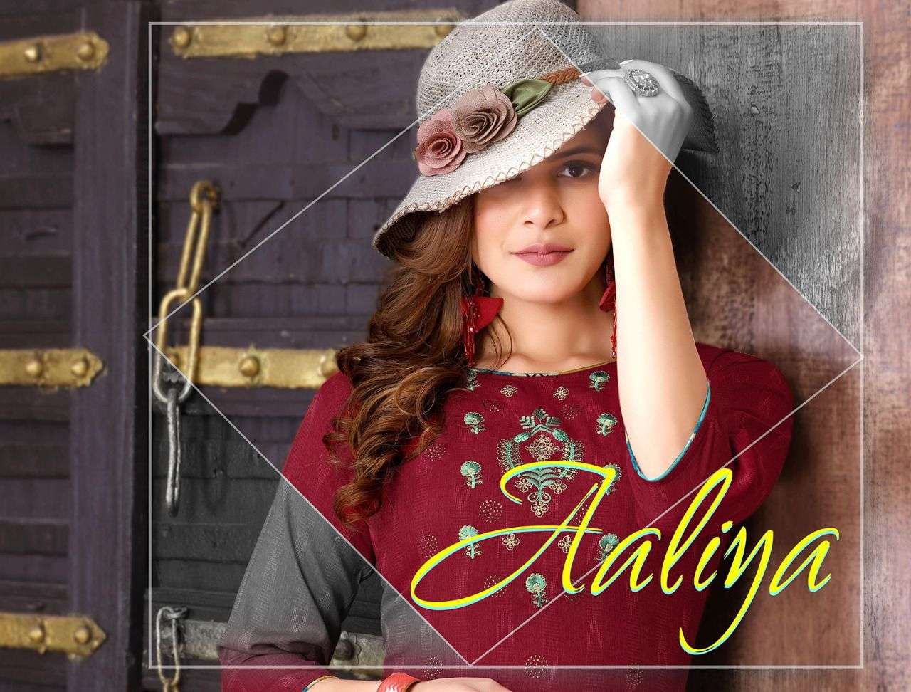 NEW AALIYA VOL 1 BY S3FOREVER BRAND 14 KG RAYON EMBROIDERED AND HANDWORK STONE STRAIGHT KURTI WHOLES...