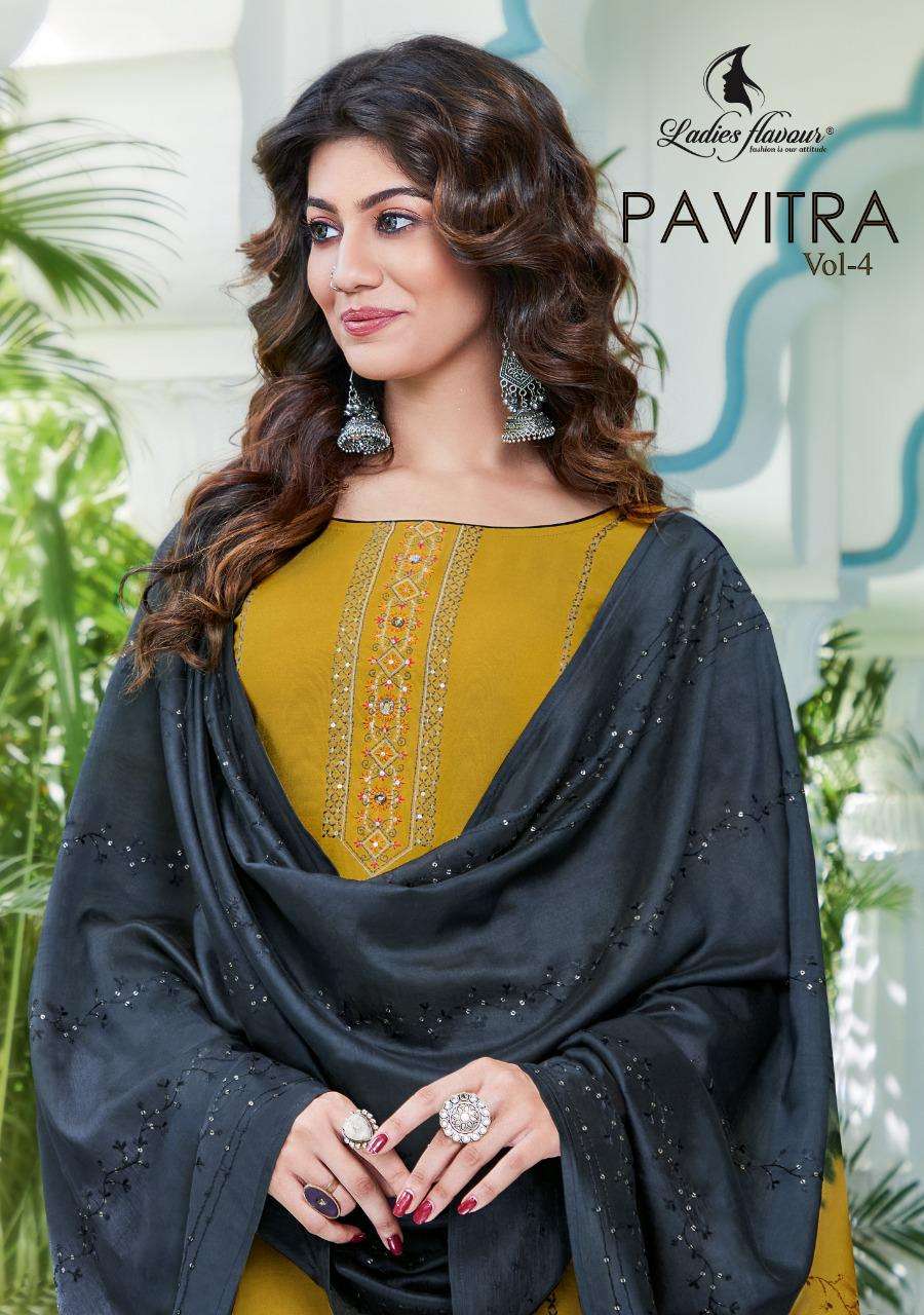 PAVITRA VOL 4 BY LADIES FLAVOUR BRAND 14 KG RAYON WITH HEAVY EMBROIDERY WORK KURTI WITH  RAYON SLUB ...