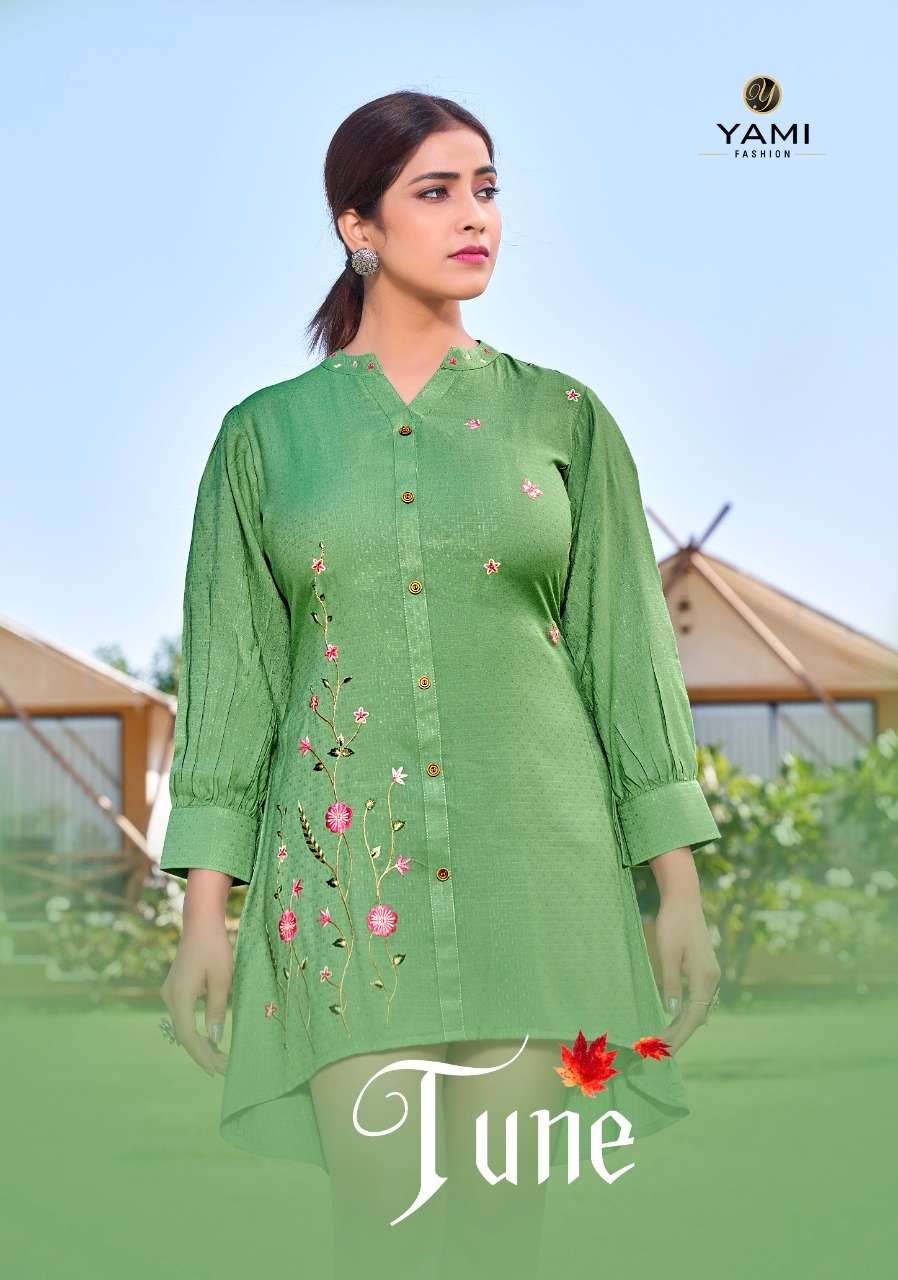 Yami Fashion Presents Bold Rayon Fabric Long Tops At Wholesale Rate