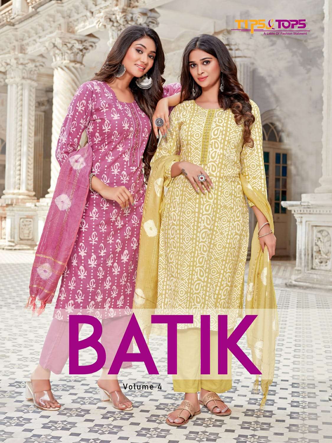 BATIK VOL 04 BY TIPS & TOPS BRAND HEAVY COTTON WITH CLASSY BATIK PRINT AND HANDWORK KURTI WITH HEAVY...