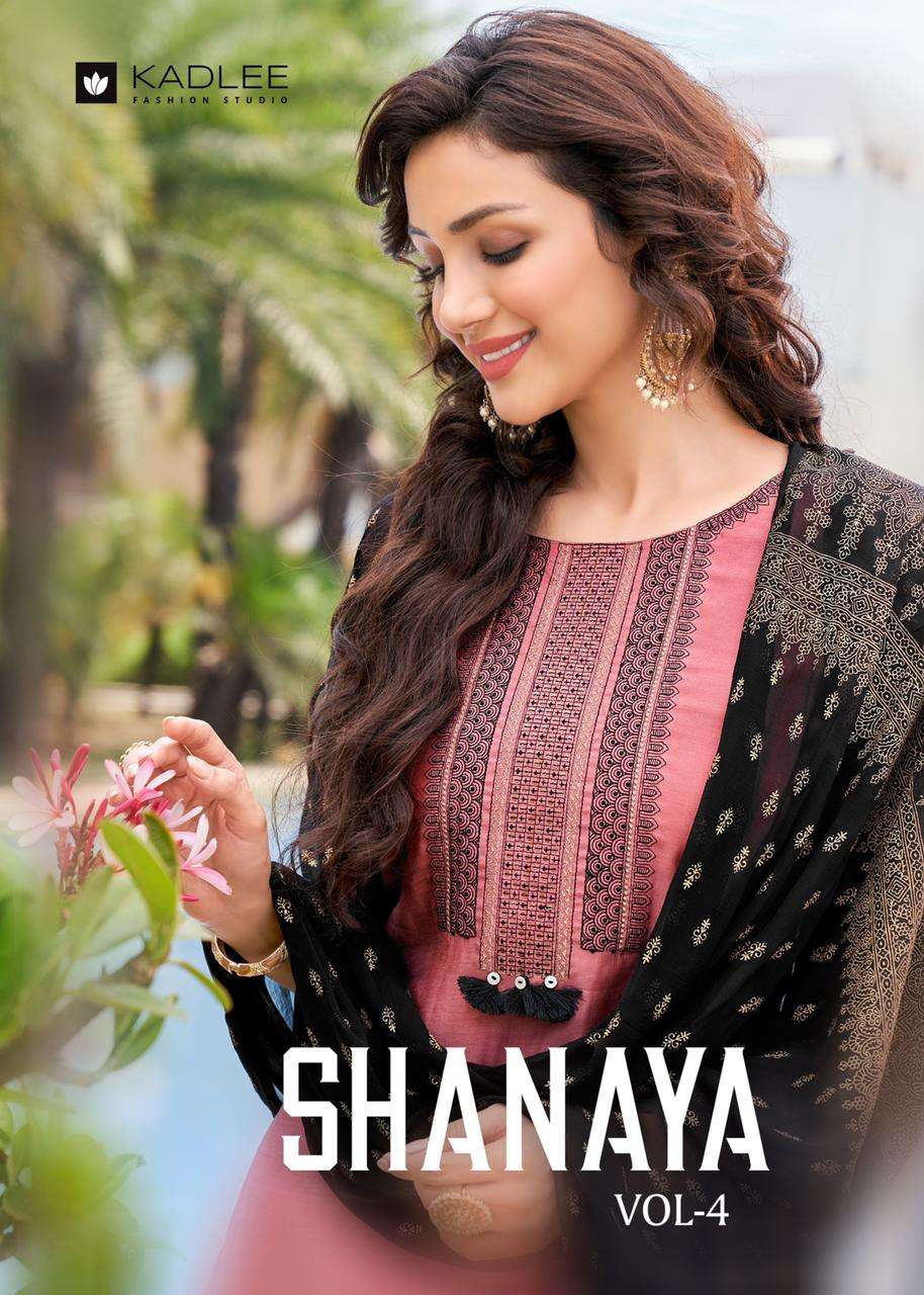 SHANAYA VOL 4 BY KADLEE BRAND VISCOSE WEAVING WITH HANDWORK AND EMBROIDERY WORK KURTI WITH VISCOSE W...