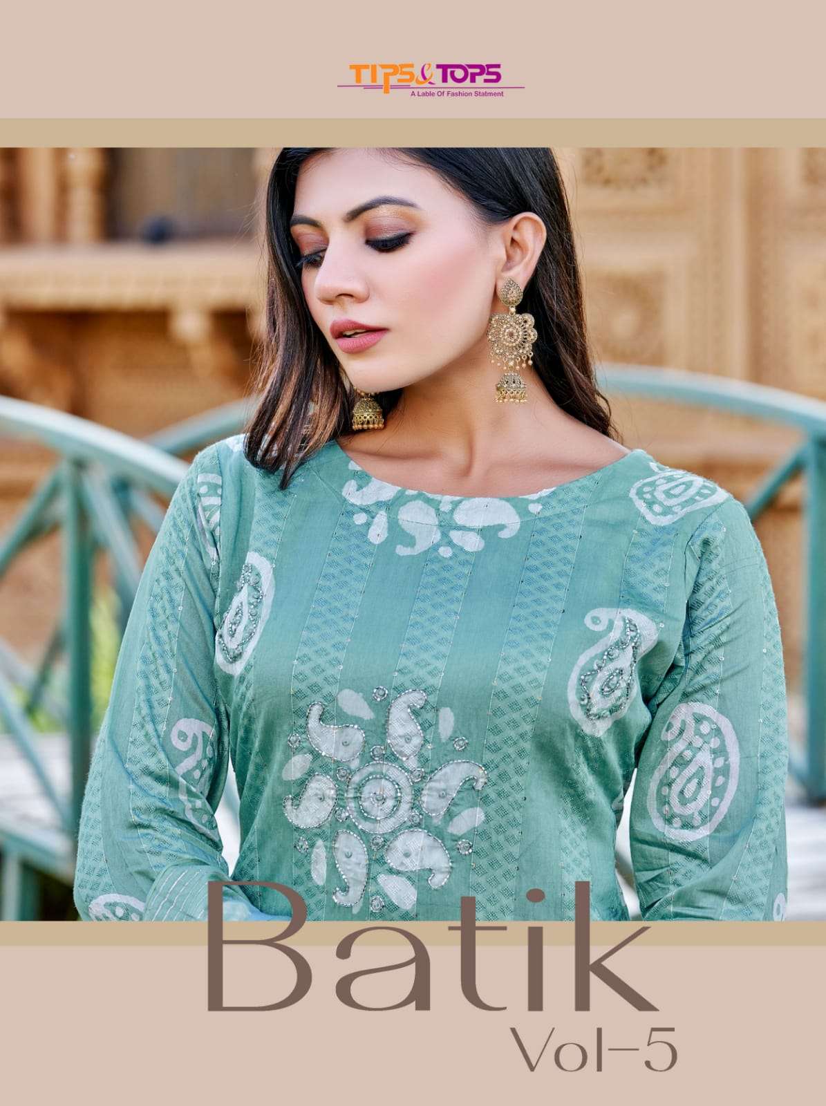  BATIK VOL 05 BY  TIPS AND TOPS BRAND FABRIC HEAVY CHANDERI BATIK PRINT WITH ASTAR ALINE KURTI WITH ...