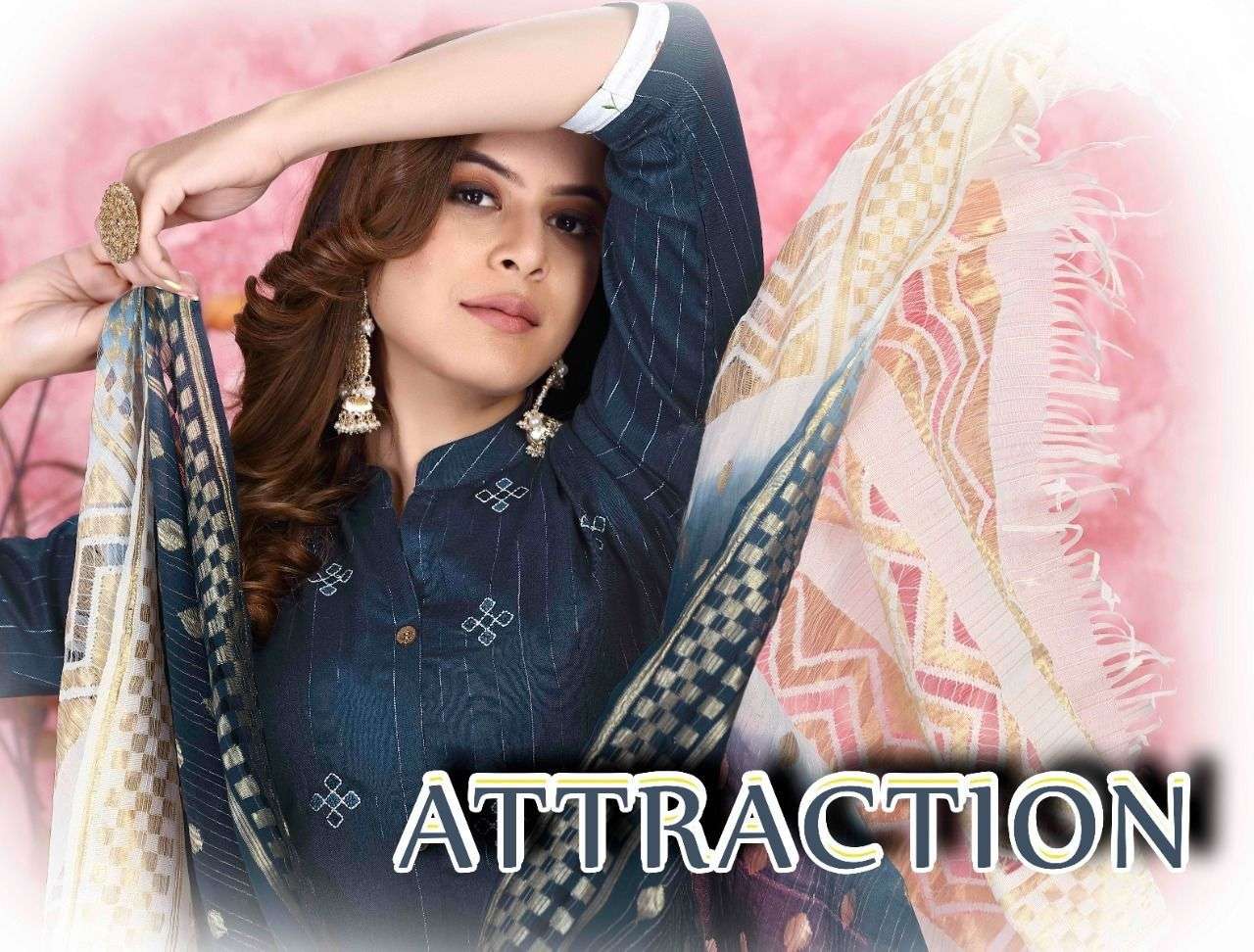 BEAUTY ATTRACTION  BY S3 FOREVER BRAND RAYON EMBROIDERY WORK FANCY KURTI WITH SALWAR AND NAZNEEN DUP...