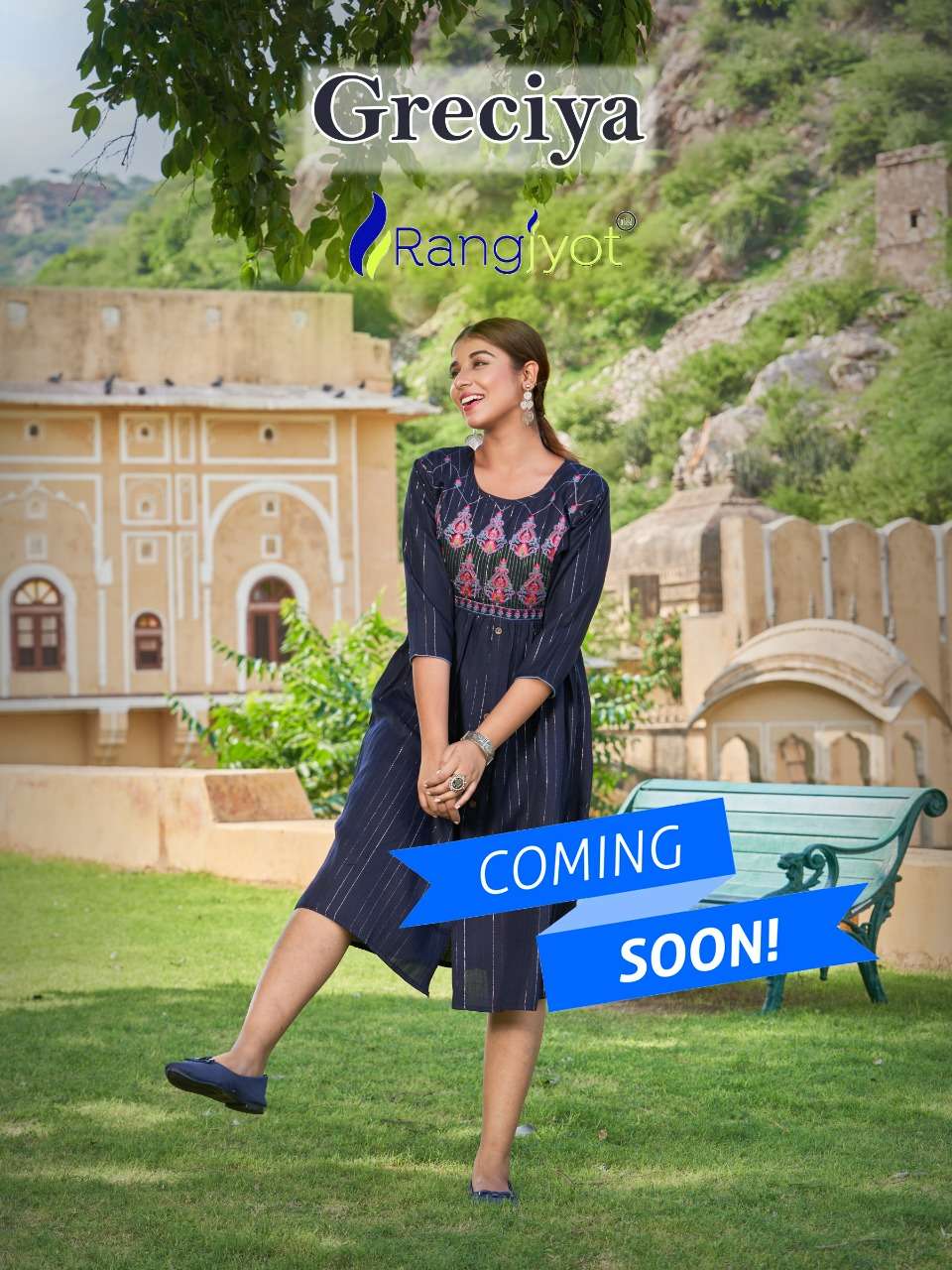 GRACIA VOL-2- BY RANGJYOT BRAND EMBROIDERY WORK FROCK KURTI WHOLESALER AND DEALER 