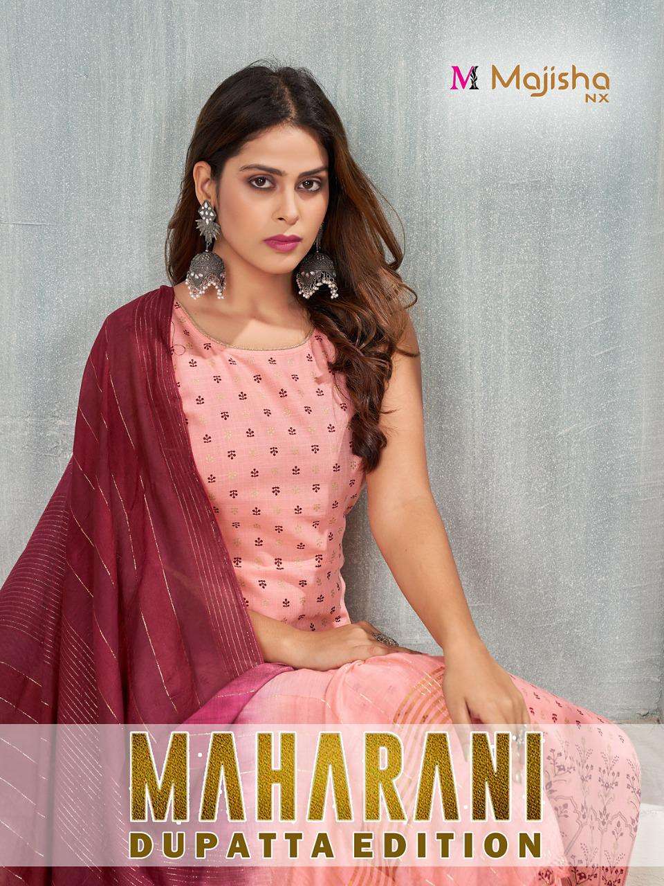 MAHARANI VOL 1 BY MAJISHA NX BRAND RAYON 14 KG WITH FOIL PRINT KURTI WITH FANCY DUPATTA WHOLESALER A...