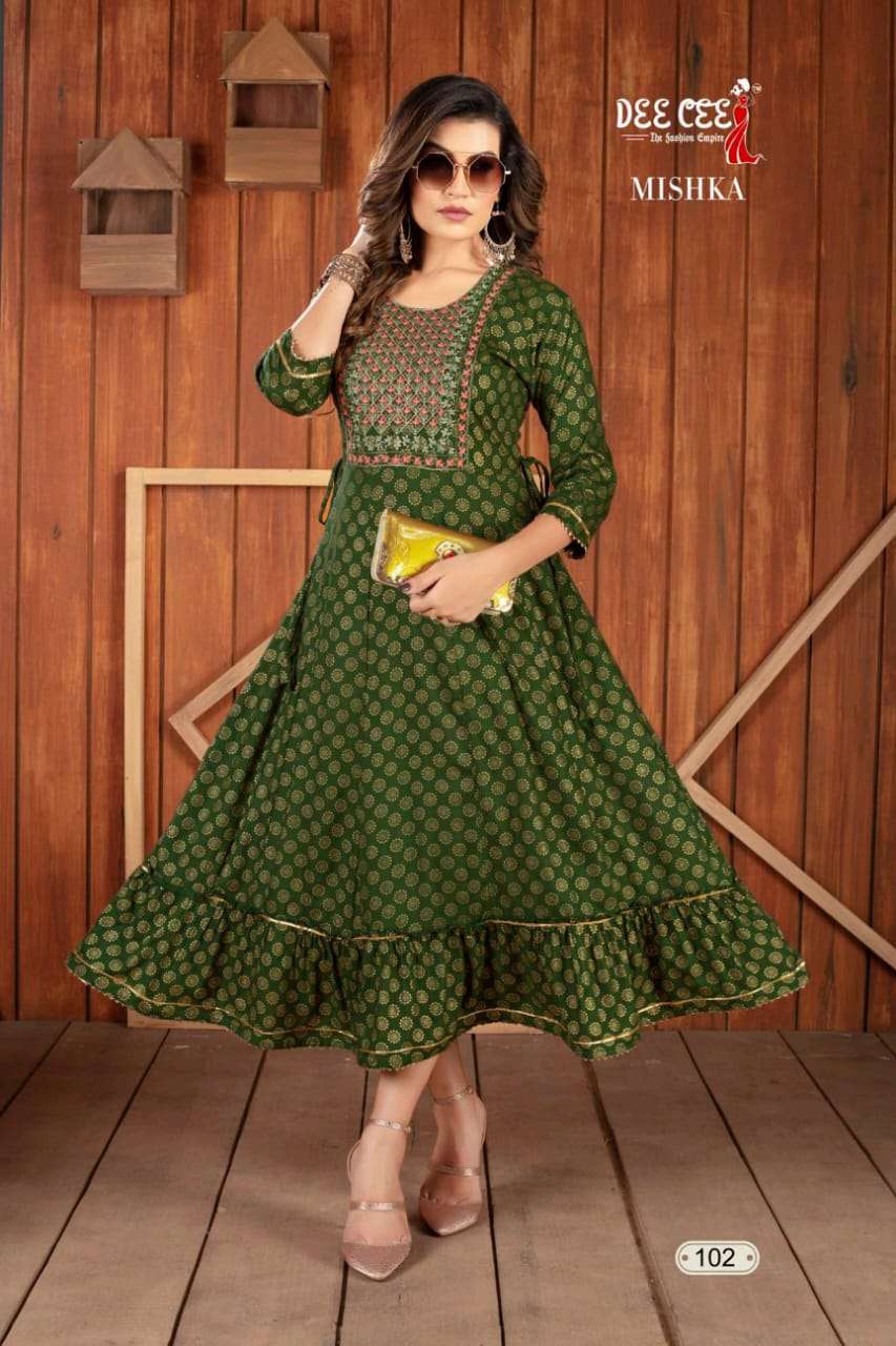 Long frock style kurti on sale design