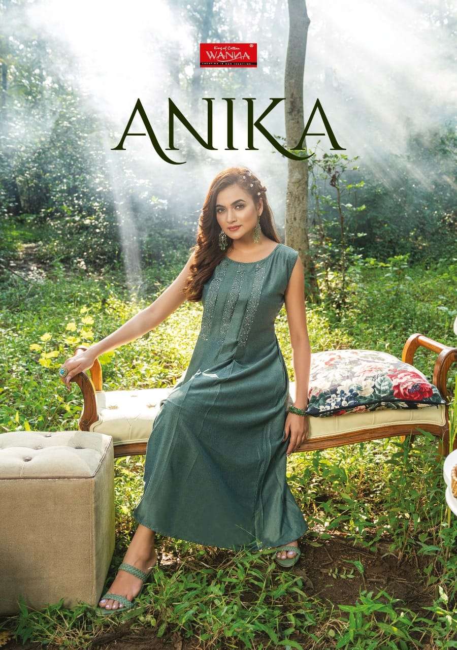 ANIKA  BY WANNA BRAND PRESENTS FANCY CHINON SILK WITH FANCY PLATTING PATTERN AND SWAROVSKI WORK – ...