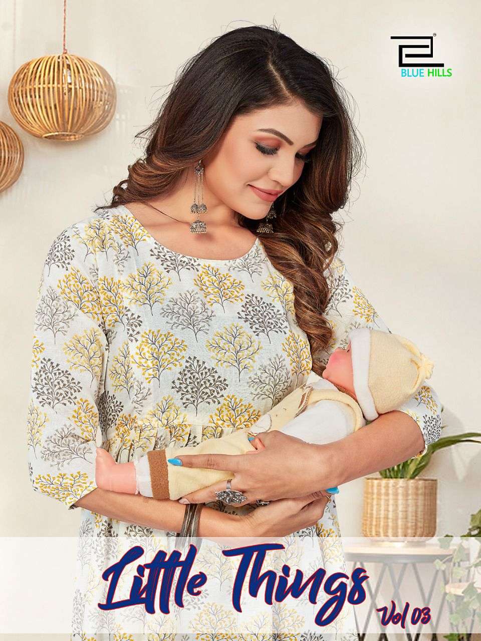 LITTLE THINGS VOL 3 BY BLUE HILLS PRESENTS CAPSULE FOIL MILL PRINTED KURTI ( FEEDING TOP )WITH BOTH ...