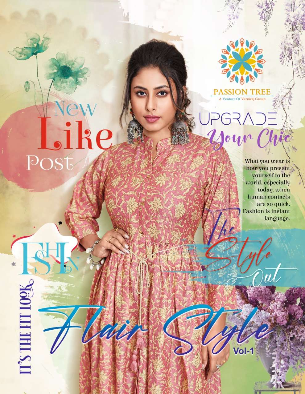  FLAIR STYLE VOL 1 BY PASSION TREE BRAND LAUNCH BEAUTIFUL CAPSULE PRINTED LONG DESIGNER GOWNS WITH F...