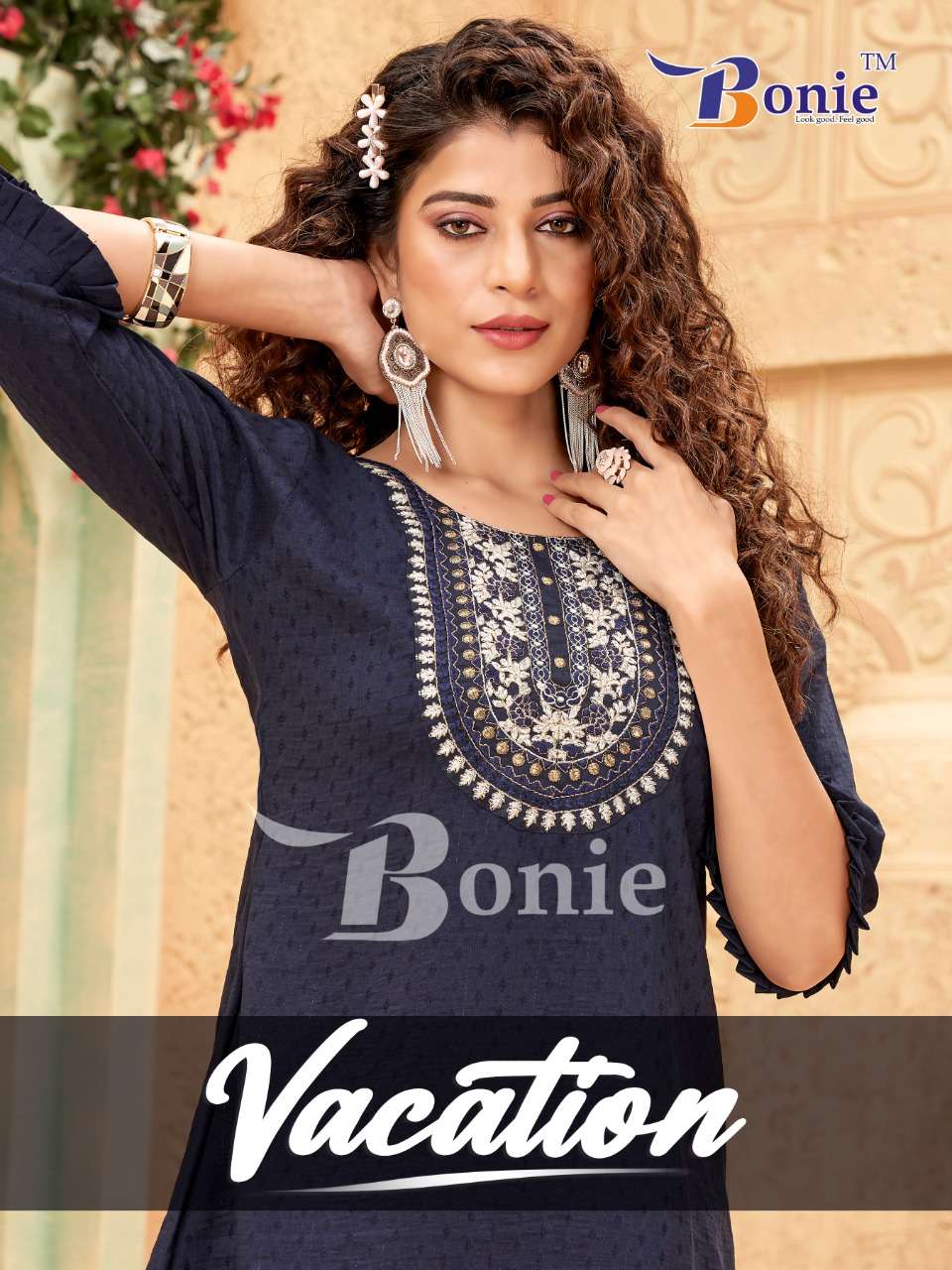 BONIE-  VACATION-  Embroidery Work In TOP PANT- WHOLESALER AND DEALER