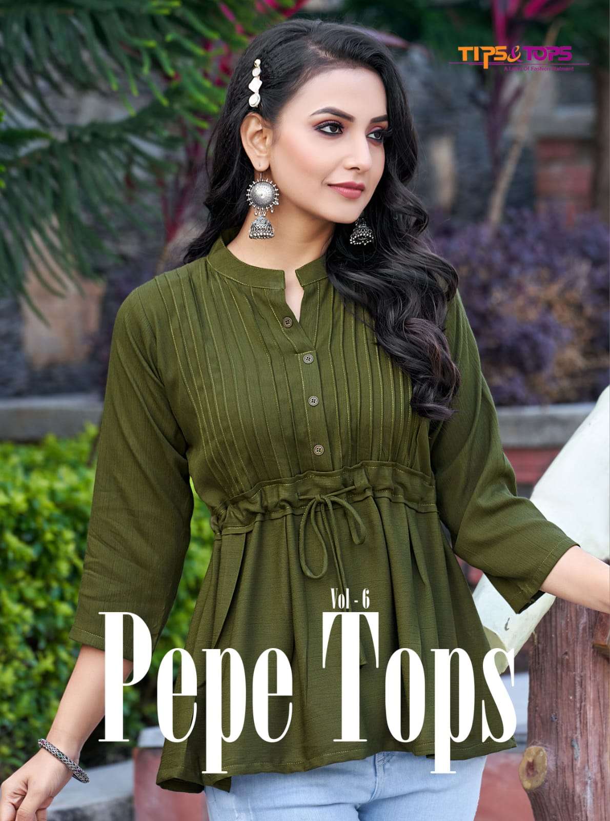 PEPE TOPS VOL 06 BY TIPS AND TOPS BRAND PRESENTS RAYON WRINKLE WESTERN PATTERN FANCY SHORT TOP WITH ...