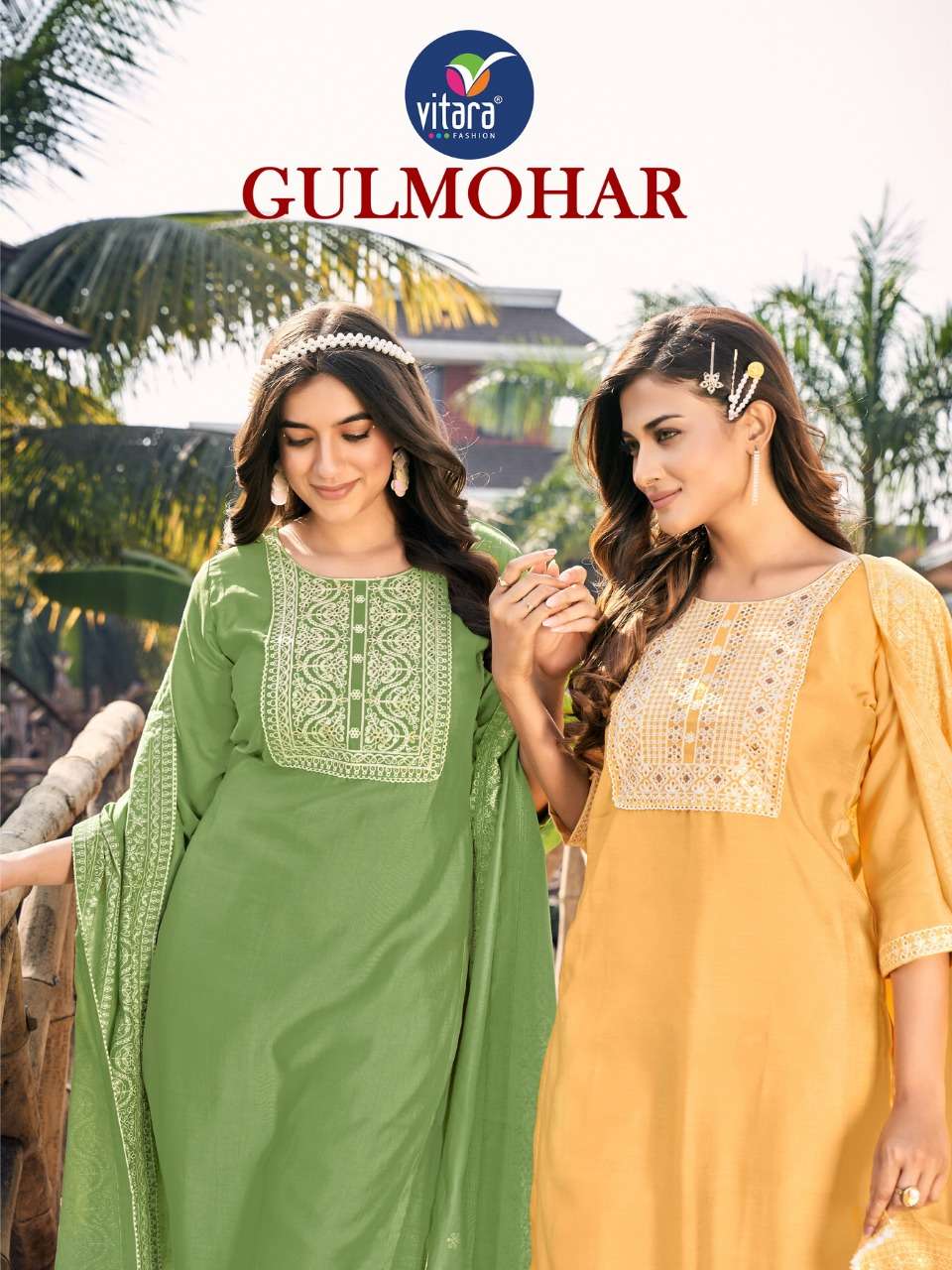 VITARA-  GULMOHAR- KURTI PENT WITH DUPATTA- WHOLESALER AND DEALER