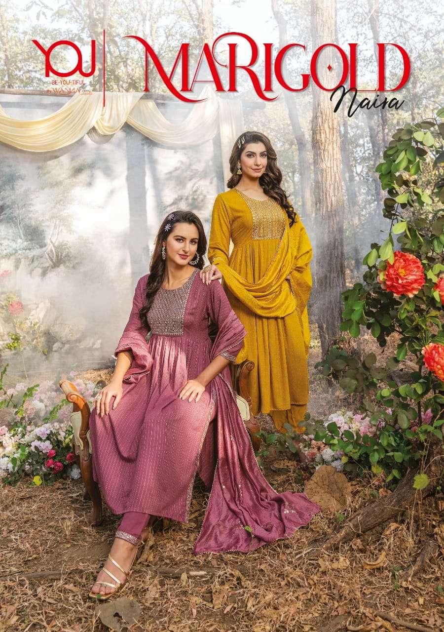 WANNA - MARIGOLD NAIRA -VISCOSE KURTI WITH RAYON PANT AND FANCY DUPATTA WHOLESALER AND DEALER