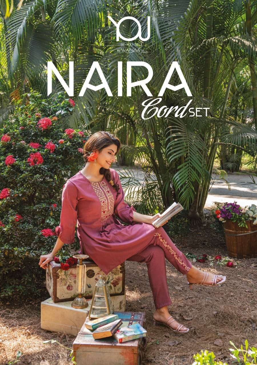 WANNA-NAIRA CORD SET-FANCY NAIRA KURTI WITH PANT COLLECTION-WHOLESALER AND DEALER