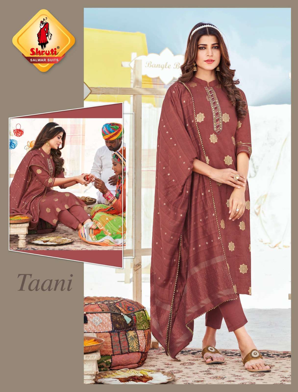 ANOKHI VOL 4 BY SHRUTI BRAND - VISCOSE JACQUARD SEQUENCE WEAVED MUSLIN CUTDANA AND MOTI HANDWORK KUR...