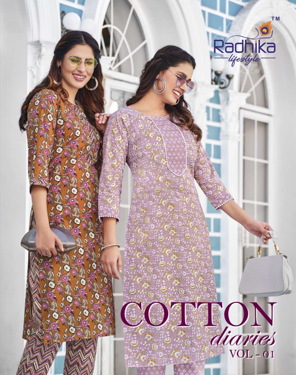 COTTON DAIRIES VOL 1 BY RADHIKA LIFESTYLE BRAND - COTTON PURE 60-60 KURTI WITH 60 -60 COTTON PANT - ...