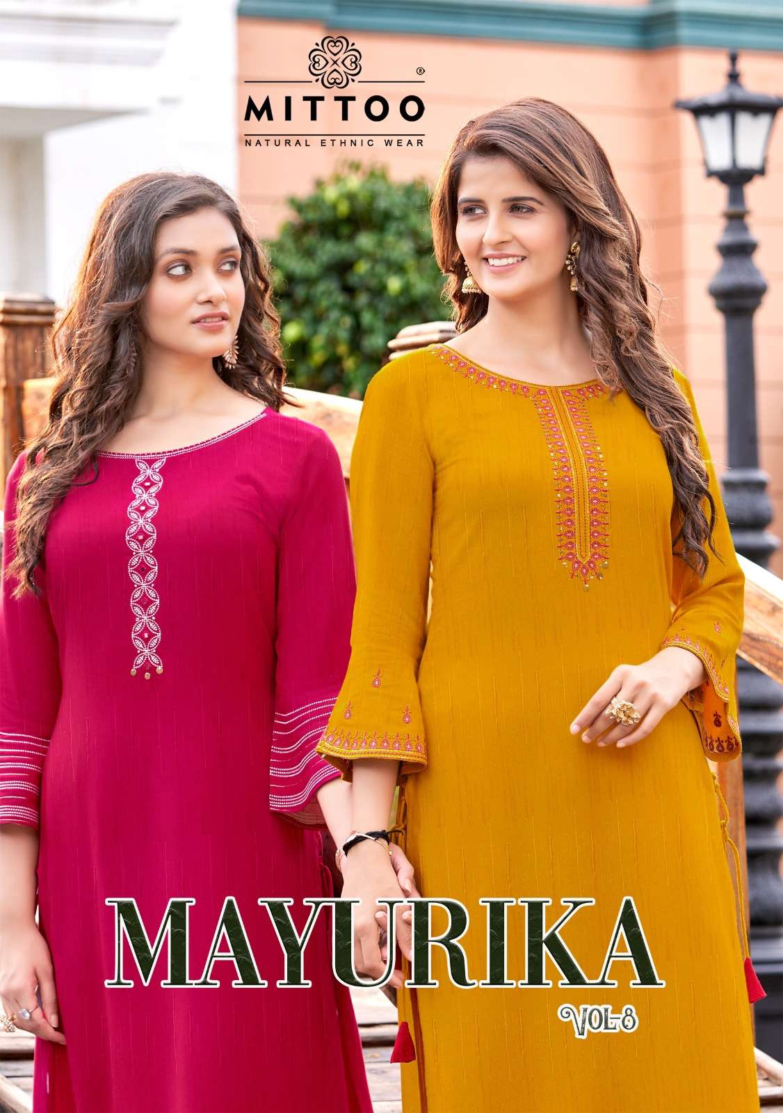 MAYURIKA VOL 8 BY MITTOO BRAND - WEAVING RAYON  HANDWORK AND EMBROIDERY KURTI - WHOLESALER AND DEALE...