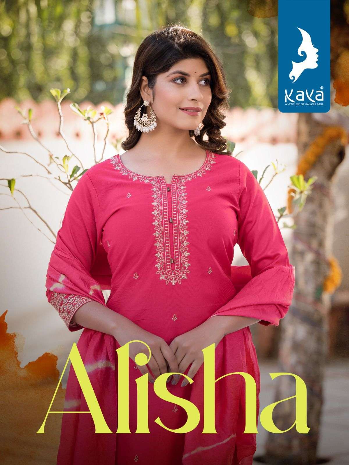  ALISHA BY KAYA KURTI CHANDERI KURTI WITH SILK PANT AND CHANDERI DUPATTA WHOLESALER AND DEALER 