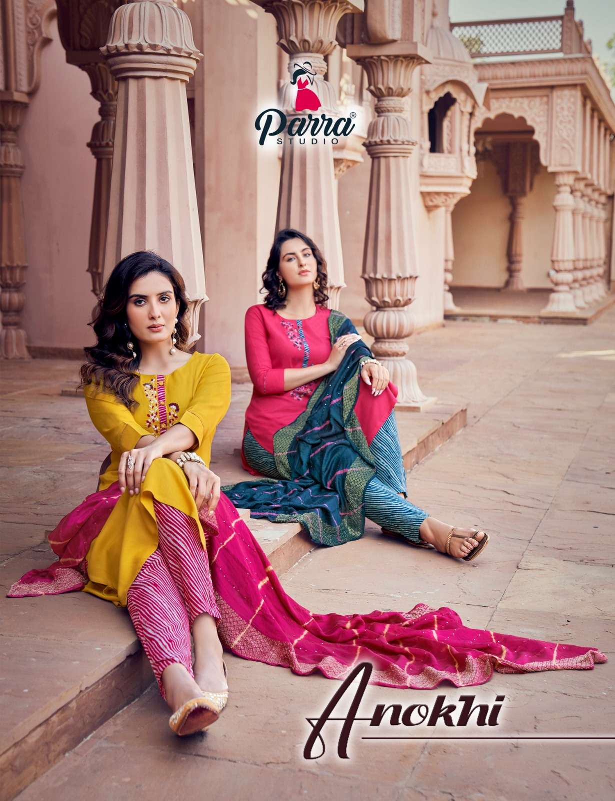 ANOKHI VOL 1 KURTIS WITH PANTS AND DUPATTA 14KG REYON BY PARRA STUDIO WHOLESALER AND DEALER