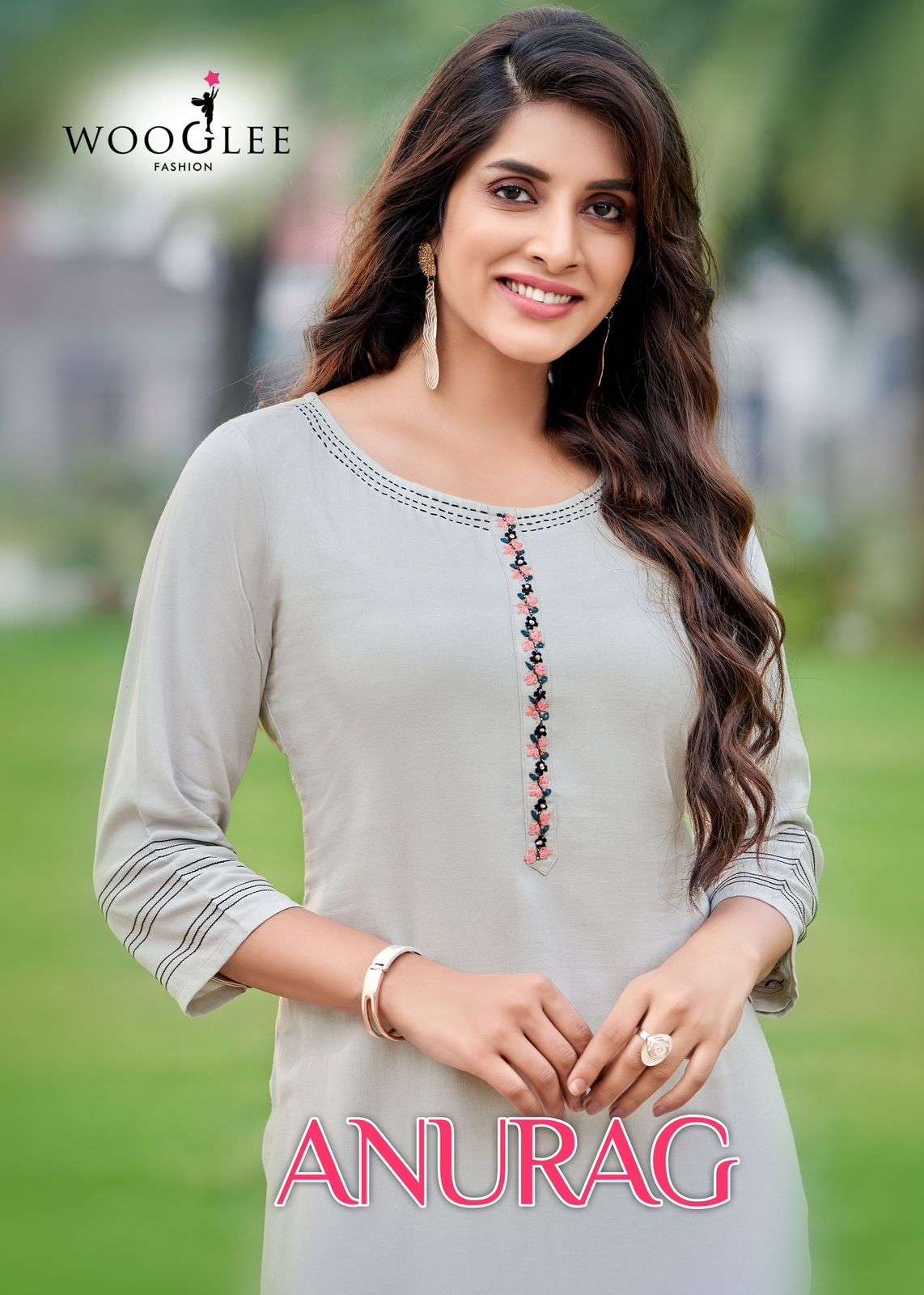 ANURAG BY WOOGLEE BRAND PRESENTS HEAVY RAYON PRINT AND HANDWORK KURTI WHOLESALER AND DEALER