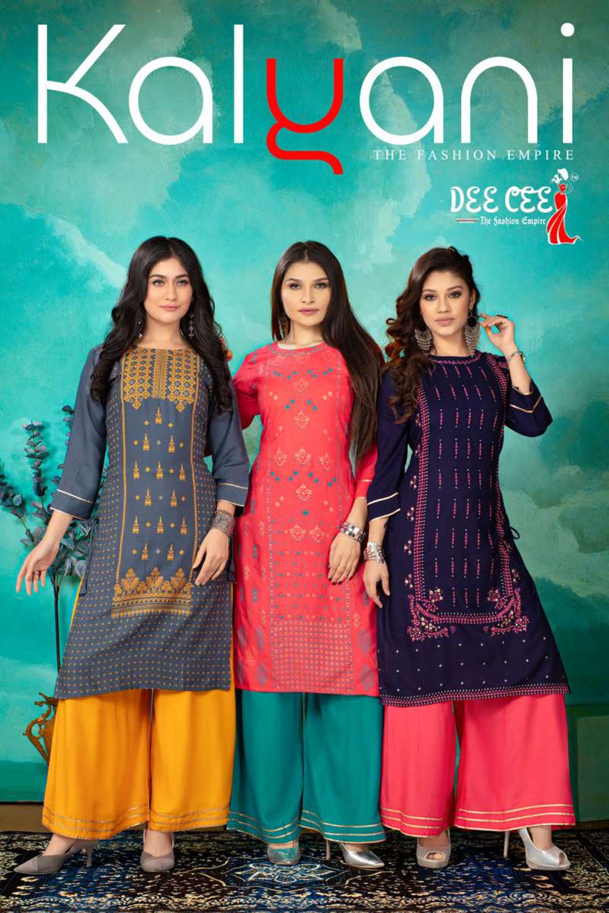 DEE CEE KALYANI KURTI AND PLAZZO HAND WORK AND NACK WORK WHOLSELAR AND DELAR