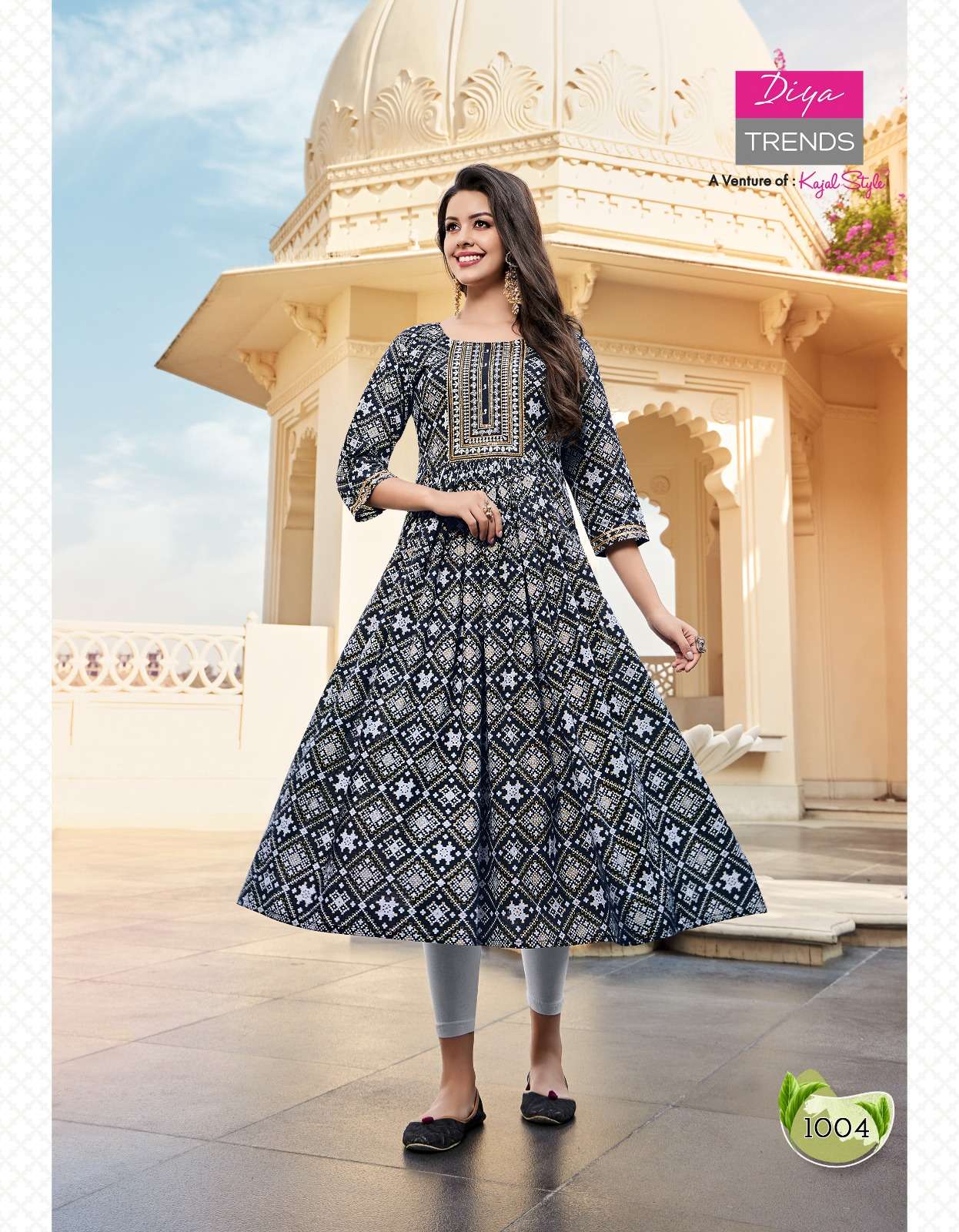  GULABI GIRL VOL 1 COTTON DESIGNER NYRA CUT KURTI GOWNS BY DIYA TRENED WHOLSALER AND DELAR