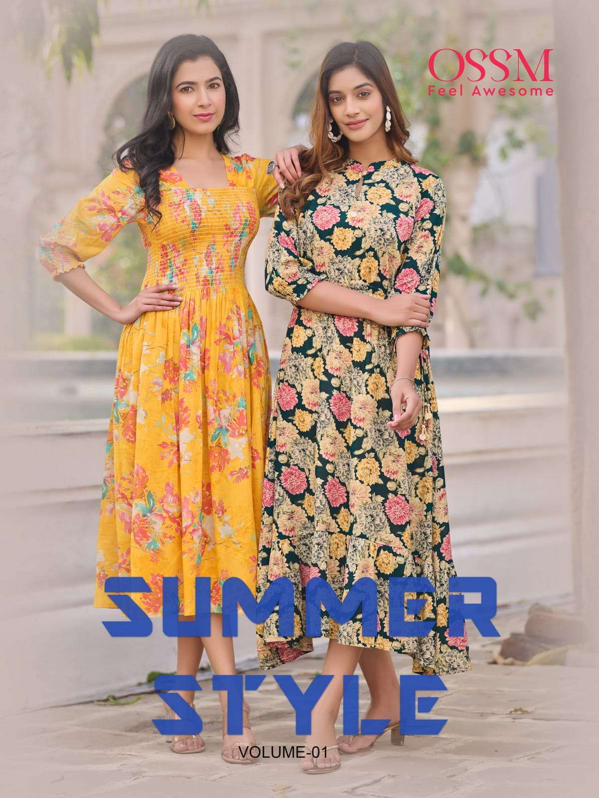 OSSM SUMMER STYLE COTTON MAL FOIL PRINT FLAIR KURTI WHOLESALER AND DEALER 