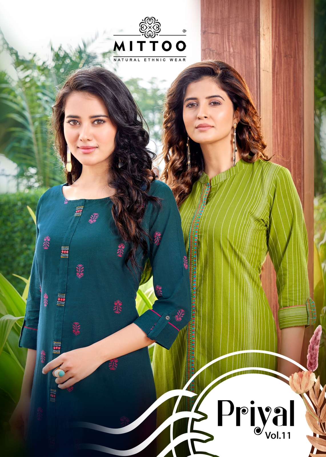 PRIYA VOL 11 PURE HANDLOOM WEAVING COTTON HANDWORK KURTI BY MITTOO WHOLESALER AND  DEALER