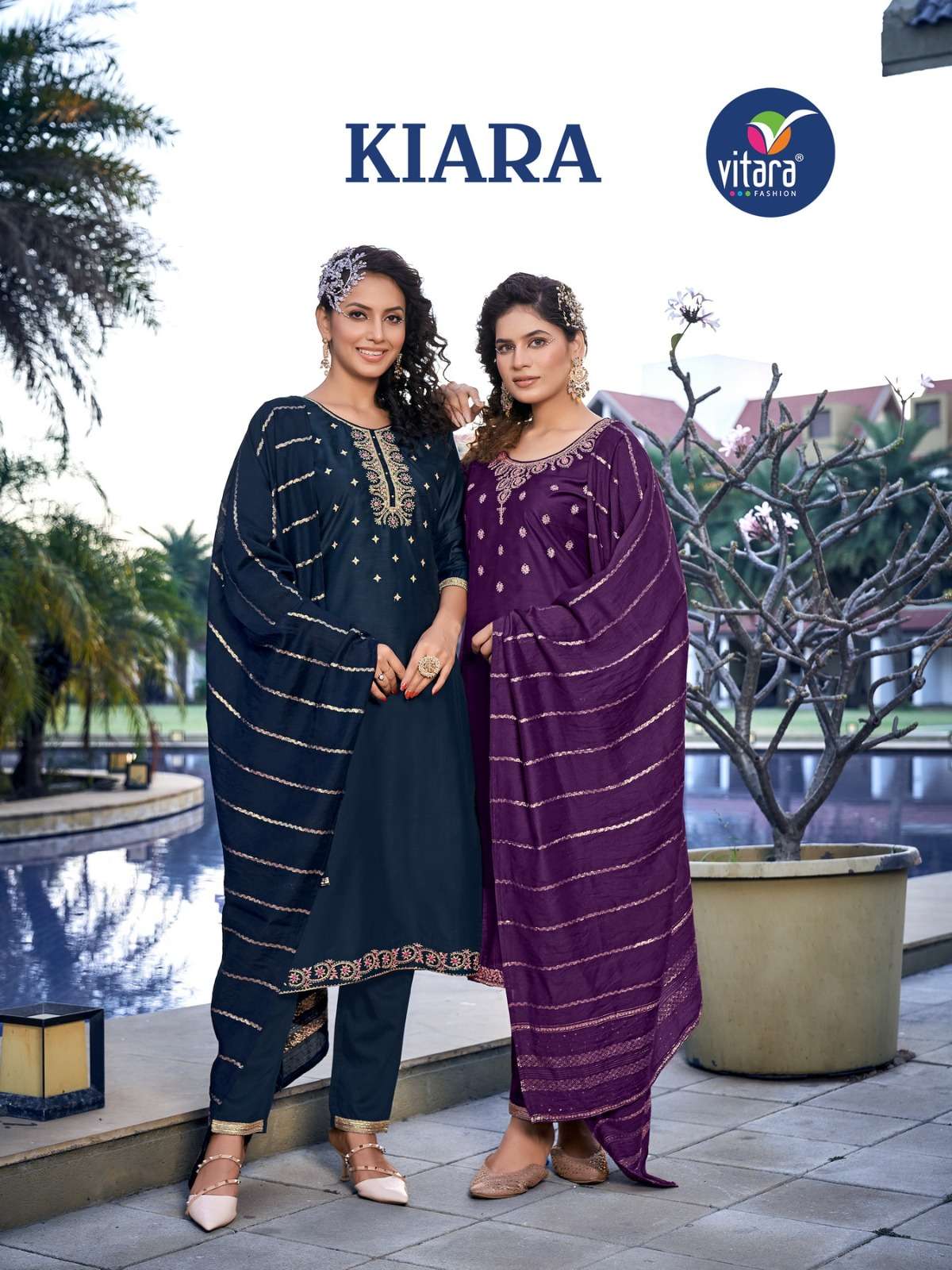 VITARA FASHION - KIARA - DELTA SILK KURTI WITH PANT AND DUPATTA WHOLESALER AND DEALER 